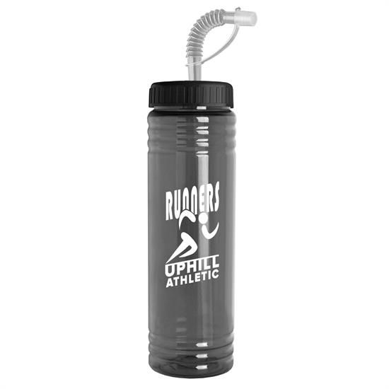 TB24S - 24 oz. Slim Fit Water Bottle with Straw Lid